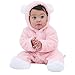 Produktbild Cooljun Baby Schneeanzüge Winter Overall mit Kapuze Fleece Strampler Footed Spielanzug Mädchen Jungen Jumpsuit (9-12 Monate, Rosa)