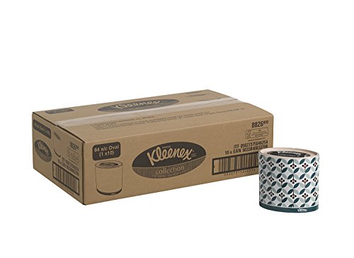 KLEENEX* Ovale Veline facciali 8826 - 10 scatole x 64 fogli, 3 veli, colore bianco