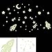ELENXS Home Removable Diy Spaceship Wall Sticker Kids Room Decor Glow In The Dark Green