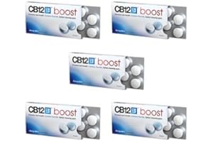 CB12 Boost Chewing-gum sans sucre au goût de menthe forte - Lot de 5