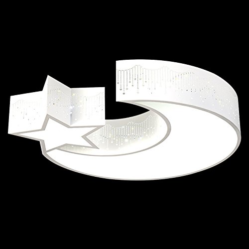 BRFVCS ceiling light Acrylic Lighting Fixture_modern minimalist led ceiling light star on children light stars moon bedroom living room light lamps, white Meteor Rain Outside Box (white) ,58cm monochrome (36w)