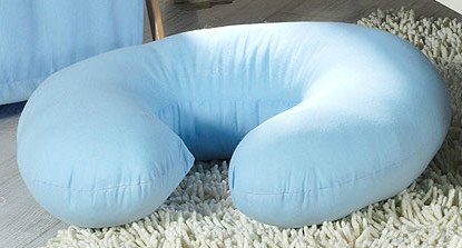 Breast Feeding Maternity Nursing Pillow With ZIP COVER / Baby Support - BLUE PLAIN