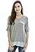 Bearsland Women's Long Sleeves False 2 Pieces Breastfeeding and Nursing Top Gray UK Size 10-12