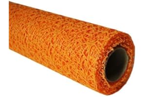 Aurora Store Rotolo A Rete Polycotton Arancio 4,5 MT Spider Bobina FIORISTI FIORAI BOMBONIERA Decorazione Regalo Fiori