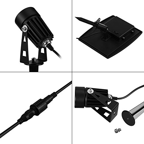 Liqoo® Mini Solarstrahler LED Solarleuchte mit 2 Spotlights IP65 Wasserdicht Gartenleuchte Solarbeleuchtung Outdoor Solarlampe Außen - 9