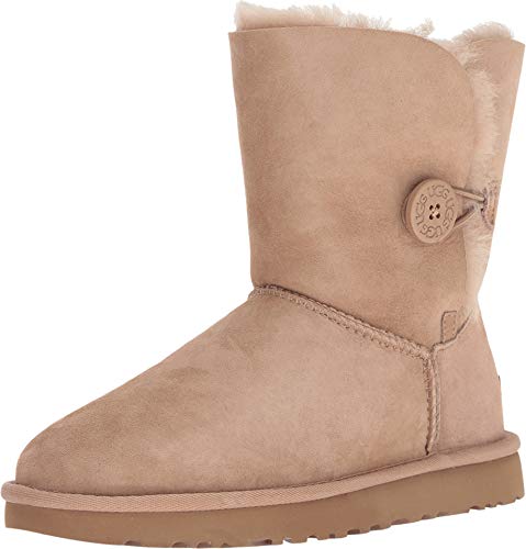 Ugg Australia Mujer Bailey Button II Suede Fawn Botas 38 EU