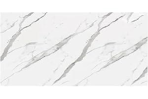 IZODEKOR Wall Cladding Marble Look, 1 Piece, 120 x 60 cm, Alternative to Bathroom Tile/Kitchen Tile, Shower Wall Panels, Wall Panel for Kitchen Back Wall, Bathroom, Indoor - Ice Berg Grey New