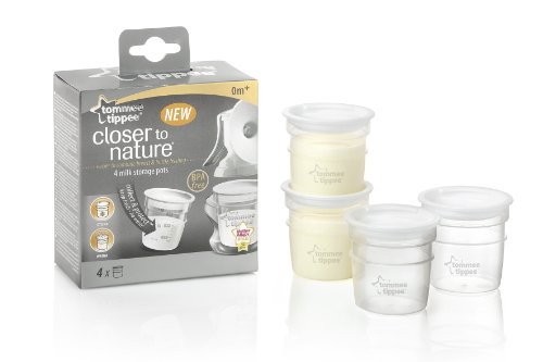 Tommee Tippee Closer to Nature Milk Storage Pots (4-pack)