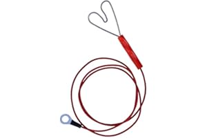 MCTIES Riding Zaunanschlusskabel (Herz-Öse) rot