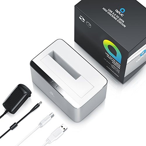 CSL – USB 3.0 Dockingstation für PC und Mac | USB 3.0 To SATA HDD / SSD Docking Station | 2,5” + 3,5” / SATA-I, II, III (1,5/3/6 Gb/s) | Aluminium Design (silber) - 5