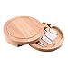 Produktbild Käsemesser Set Käseschneider Holzgriff Stahl Edelstahl, Käsebrett Mit 4 Teilig Besteck Käseset Käseplatte Käseschneidbrett Set Rund Holz