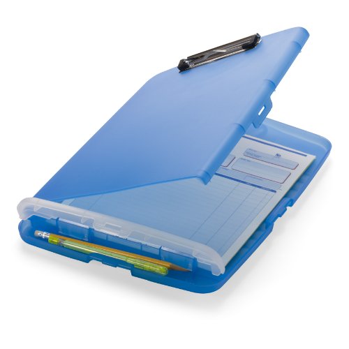 OfficemateSlim Clipboard Storage Box, Translucent Blue (83304)