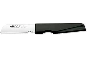 Arcos Cuchillo de Electricista para Cortar Cables con Hoja de Acero Inoxidable 90 Mm y Mango ergonómico de Polipropileno, Utensilio Profesional para Instalaciones Eléctricas, Color Negro