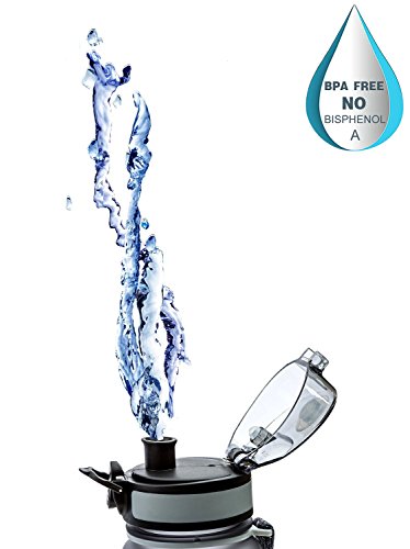 MAIGG Beste Sports Trinkflasche – 500ml & 1000ml – Eco Friendly & BPA-freiem Kunststoff – für das Laufen, Fitness, Yoga, Im Freien und Camping – Schnelle Wasserdurchfluss , Flip Top, öffnet sich mit 1-Click – Wiederverwendbare mit dicht schließendem Deckel - 4