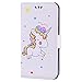 Produktbild Samsung Galaxy J5 2016 Hülle, Chreey (Unicorn) Niedlich [Regenbogen Einhorn] Glitzer Handyhülle Premium PU Leder Tasche Flip Wallet Cover mit Standfunktion Kartenfach Schutzhülle [Weiß]