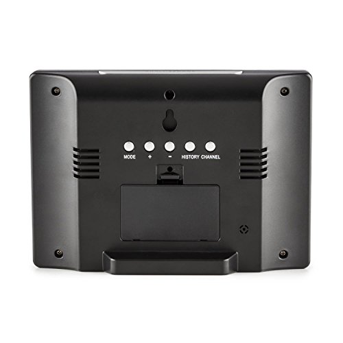 oneConcept Bergen Wetterstation Thermometer (LCD-Display, Außensensor, Datenübertragung per Funk, 100 m Funkreichweite, Wetter-Alarm, Batteriebetrieb, Wandmontage) schwarz - 3