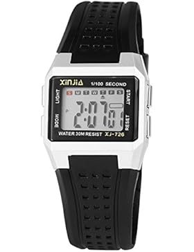 XINJIA Kinder Armbanduhr digitale Kinderuhr mit Silikon Armband viele Funktionen