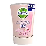 Dettol No-Touch E45 Refill Hand Wash, Rose and Shea Butter, 250 ml, Pack of 5