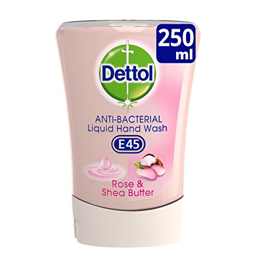 Dettol No-Touch - Refill lavado a mano, rosa y manteca de karité, 250 ml, paquete de 5