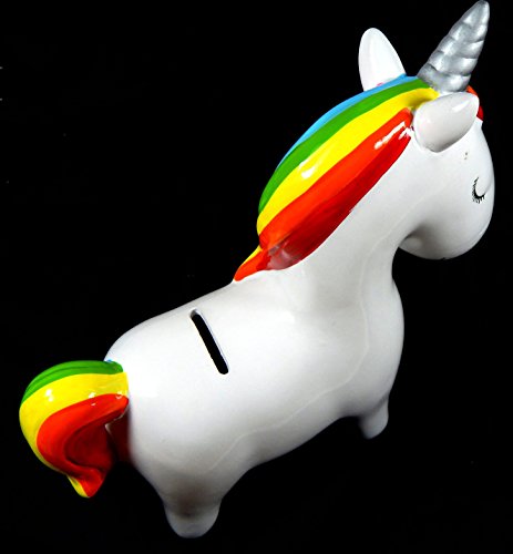 Spardose Einhorn 20 cm magisches Sparschwein aus Keramik - 4