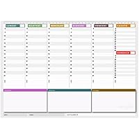 Planner settimanale da scrivania 42x30 - agenda planner da tavolo perpetua - Hard Colors