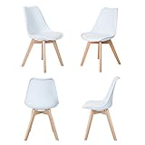 WV LeisureMaster 4X Tulipa Lorenzo Silla Comedor Eiffel Inspirado Madera...