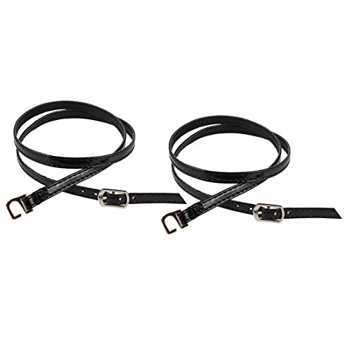 Andux Sangles Amovibles de Chaussure Sangles de Chaussures Maintenir en Place des Chaussures à Talons Hauts Laches PXD-02 (Miroir Noir)