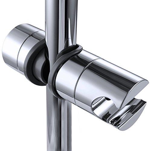 BoRui 18-25mm verstellbare Handbrause, Universal 360 drehen Schienenkopf Schieber Klemme Halter Bad Ersatz, ABS verchromt