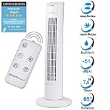 Swing-Funktion mit 65 Grad Rotationswinkel | 3 Geschwindigkeitsstufen niedrig - mittel - hoch | Geräuschemission maximal 51dB(A)