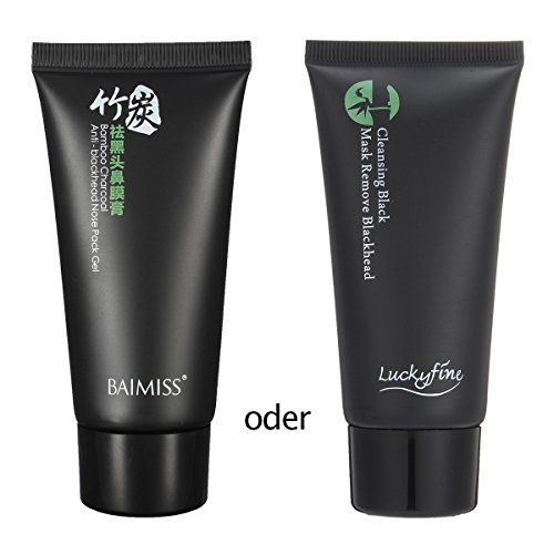 Bambuskohle Gesichtsmaske, LuckyFine Reinigungsmaske Tiefenreinigende Mitesser Akne Entferner Peel Off Schwarz Maske - 2