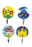 Garderobenhaken Kinderzimmer 4er Set, 7568