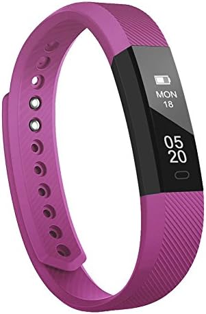 Fitness Tracker, Lintelek Slim Activity Tracker Step Counter with Sleep Monitor, Alarm and Message Reminder, Waterproof Bluetooth Pedometer Smart Watch for Android or iOS phone
