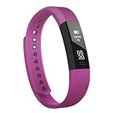 Lintelek Fitness Armband Fitness Tracker wasserdicht Fitness Uhr Aktivity Tracker Schrittzähler Schlaf Monitor Pedometer Kalorie Anrufe/SMS/Whatsapp Vibration(Lila)