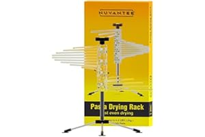 Nuvantee Pasta Drying Rack – Noodle Dryer – Spiral Design Holds 4.5 Pounds (2 KG) – 16 Food Grade BPA free Rods