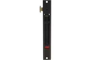 amig 22653 Chiusura finestre e Porte scorrevoli MOD.3600 | Serratura a Gancio da Incasso | in Alluminio Rifinito in Nero | Dimensioni: 174 x 23 mm, Multicolore