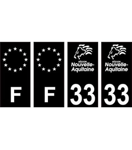 Autocollant Blason Département 69 Rhône - Format Plaque Immatriculation - Vinyle Résistant 2 Pièces