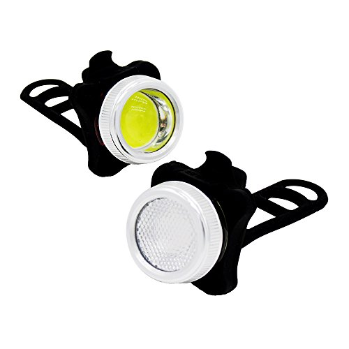 LED Fahrradbeleuchtung Set , USB Wiederaufladbare LED Fahrradlampe Radfahren Nacht Warnung Rücklicht LED Fahrradlampe Frontlicht und Rücklicht COB Dimmbar Frontlicht und Rotes Blaues Bicycle Rücklicht 2 USB-Kabel, 450lm, Wasserdicht IPX4 - 6