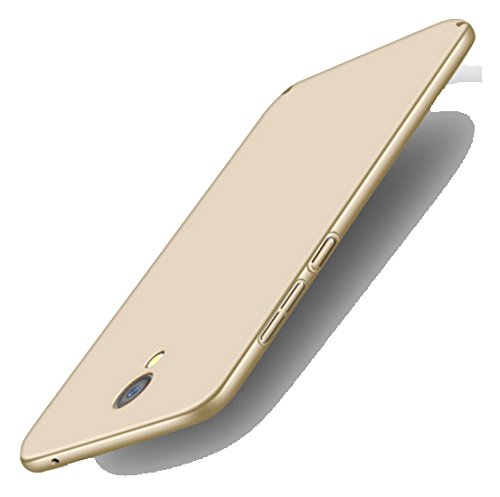 PREVOA Funda para Meizu MX6 - Plastico Duro Case Protictive Funda para Meizu MX6 Smartphone 4G Pantalla: 5,5 Pulgadas - Oro
