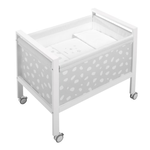 Petit Praia 50 x 80 x 75 cm Small Crib Moon White Patch Gris