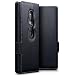 Produktbild Terrapin, Kompatibel mit Sony Xperia XZ2 Hülle, ECHT Leder Börsen Tasche - Ultra Slim Fit - Betrachtungsstand - Kartenschlitze - Schwarz EINWEG