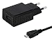 Produktbild TÜV geprüfte 1.5A Ladegerät. 2.2 m kabel, kompatibel mit Microsoft Lumia 640XL. Schwarze netzLadegerät - netzteil mit ladekabel - datenkabel. Reise Ladegerät - ladeadapter mit GS Prüfzeichen. USB kabel - aufladekabel mit 1 jahr garantie auf diesem adapter.