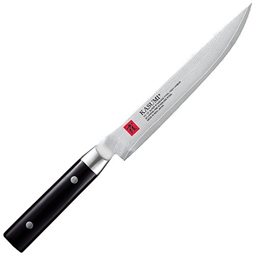 Due Cigni K-84020 Kasumi Damascus Sashimi Carving Knife, 20 cm, Stainless Steel, Black
