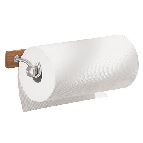 InterDesign 37370EU Formbu Wandmontierter Küchenrollenhalter, bambus / edelstahl Gebürstet - 3