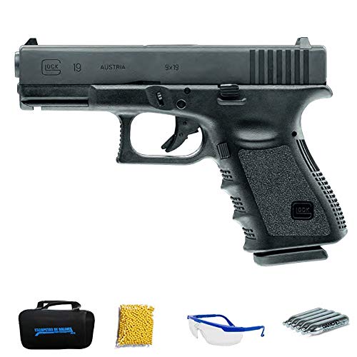 Glock 19 (Umarex | Pistola de Airsoft Calibre 6mm (Arma Aire Suave de Bolas de plástico o PVC). Sistema: CO2 <3,5J