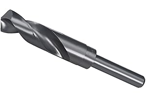 CoCud Reducido Barrena Espiga Perforación Barrena 21.5 mm Borde Corte 1/2" Espiga Recubierto Nitruro Acero Rápido 6542 Barrenas Taladro Helicoidal para Acero Inoxidable Madera