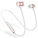 Produktbild Picun Bluetooth Kopfhörer kabellos IPX4 Wasserdicht In Ear bloothooth kopfhörer mit Mikrofon Stereo Rich Bass/Bluetooth 4.1 Fitnessstudio/Laufen, Magnetische Ohrhörer für Android/IOS (Rose Gold)
