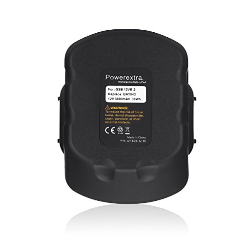 Powerextra Akku 12V 3.0Ah Ersatzakku Werkzeugakku für Bosch 2607335692 2607335262 2607335542 GSB 12VE-2 GSR 12 VE-2 PAG 12v PSB 12VE-2 PSR 12VE-2 + Gratis Geschenk - 6