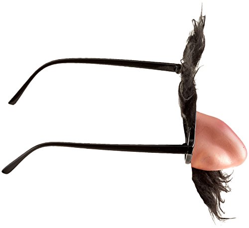 Carnival Toys 6825 – Brille mit Nase, Bart und Augenbrauen, Zubehör, Einheitsgröße, schwarz/rose - 3