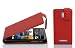 Produktbild HTC Desire 500 Flip Hülle in ROT von Cadorabo - Handyhülle in Kunstleder für HTC Desire 500 Case Cover Schutzhülle Etui Tasche in INFERNO ROT