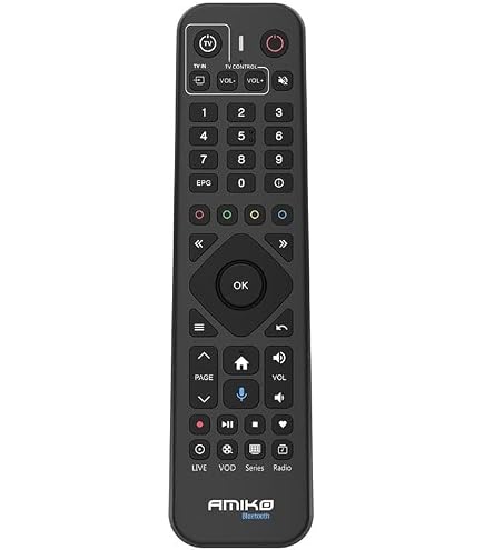 ALLIMITY Telecomando Sostitutivo Per AMIKO Pure OTT | Compatibile Con HiS-4100, HiS-4300, HiS-1000, HiS-2000, HiS-3000, HiS-1100, Nessuna Programmazione, Plug And Play